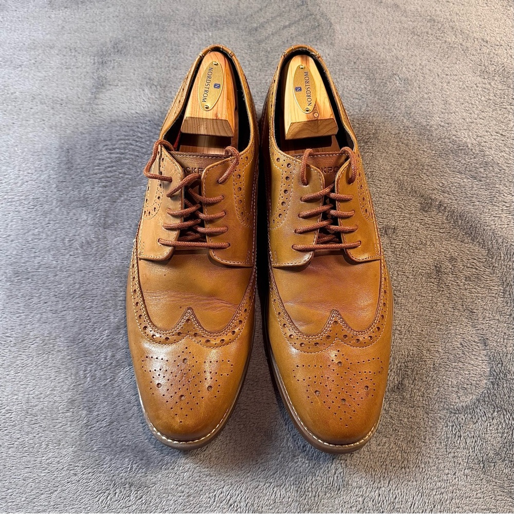 Rockport Walkability Tan Leather Wingtip Oxfords